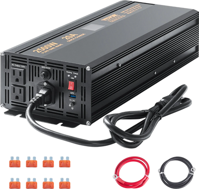 Vevor Sump Pump Battery Backup Inverter LCD Display 20A 2500W New