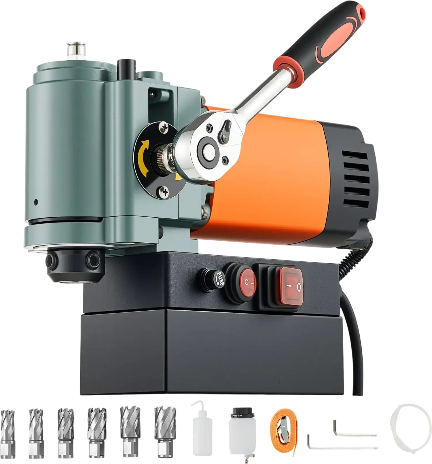 Vevor Low Profile Magnetic Drill Press 1300W 1.4 in Boring Diameter with Weldon Shank New