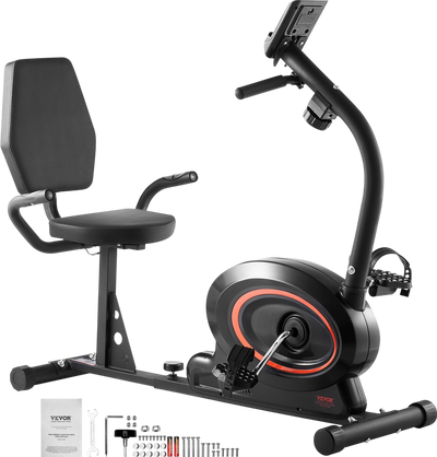 Vevor Recumbent Exercise Bike Stationary 8-Level Magnetic Resistance New