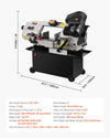 Vevor Metal Band Saw Horizontal & Vertical Cutting 7" x 12" Variable Speed 1100W New