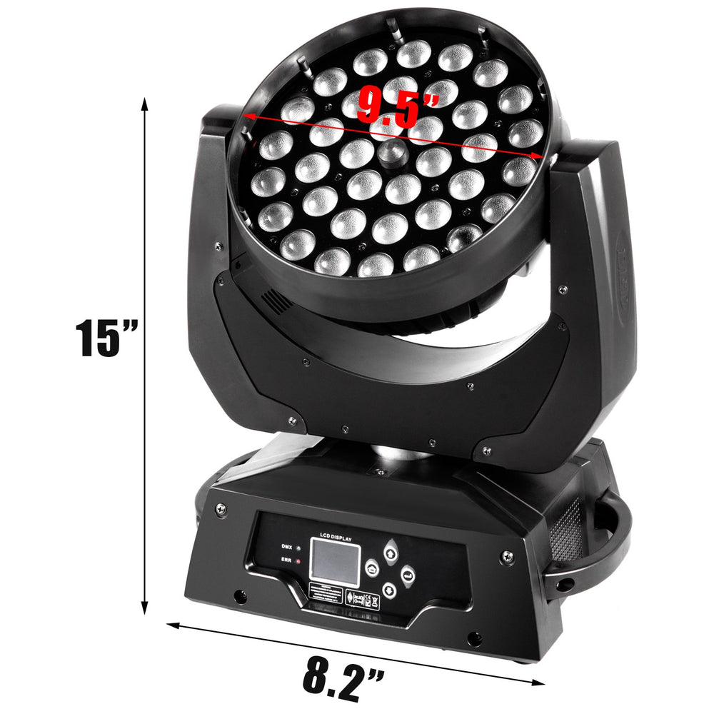 Vevor RGBW Stage Light 4-in-1 LED Zoom Moving Head 10W New