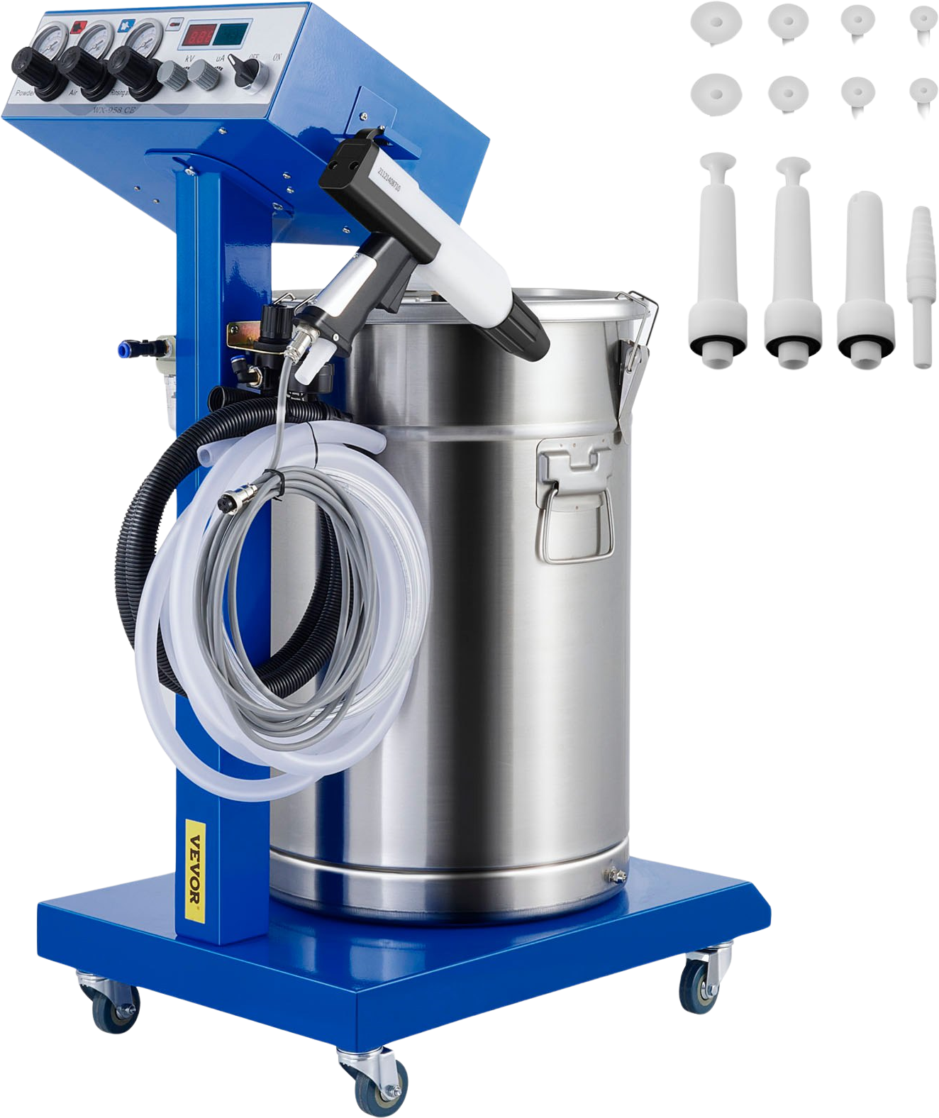 Vevor Electrostatic Powder Coating Machine 50W 45L with Spraying Gun 450g per Minute New