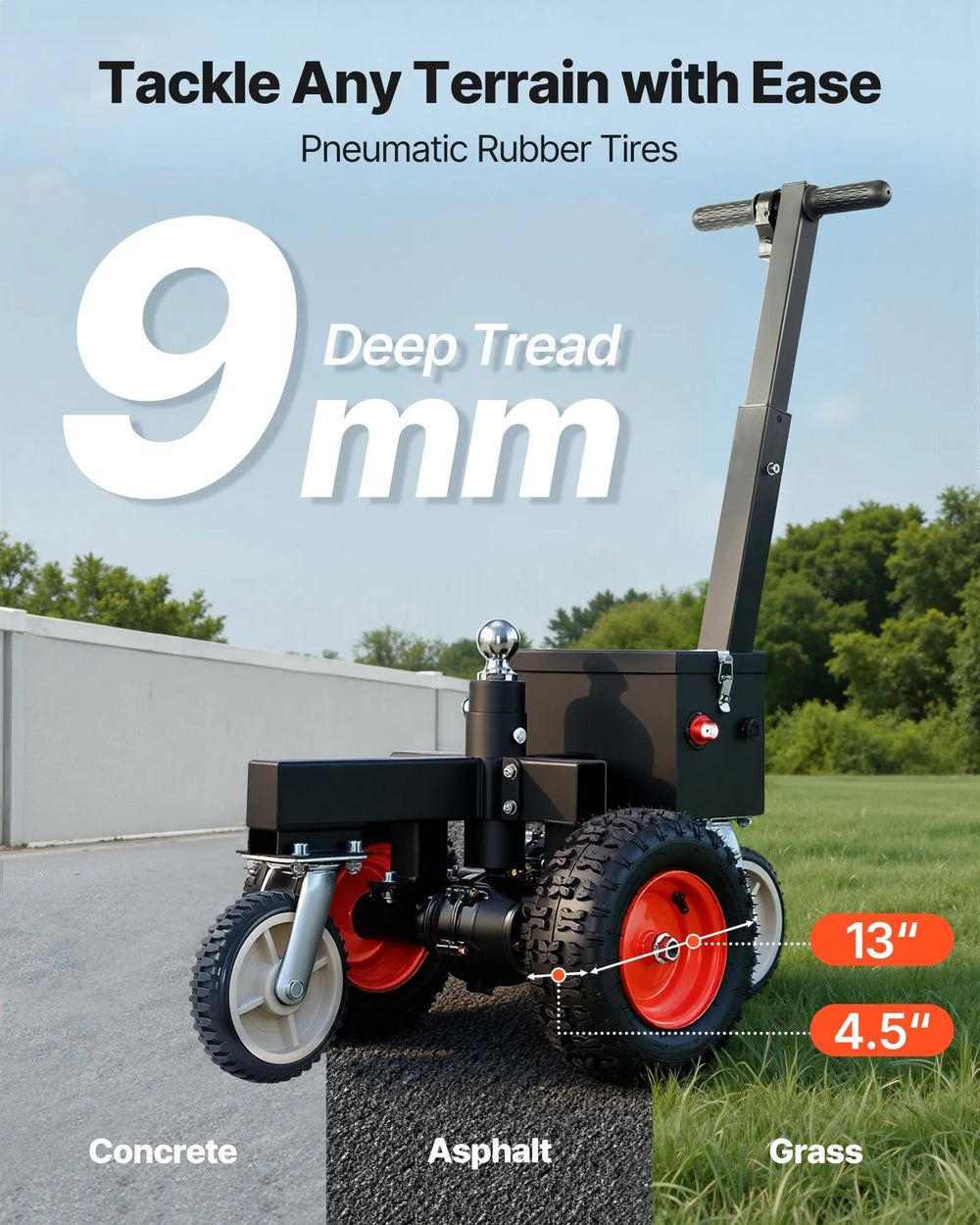 Vevor Electric Trailer Dolly 3,600 lbs. Max Trailer Weight DC 24V 800W with Two Hitch Balls New