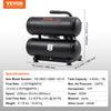 Vevor Air Compressor 4.6 Gal. Max 120 PSI Oil-Free Horizontal Compact Portable New