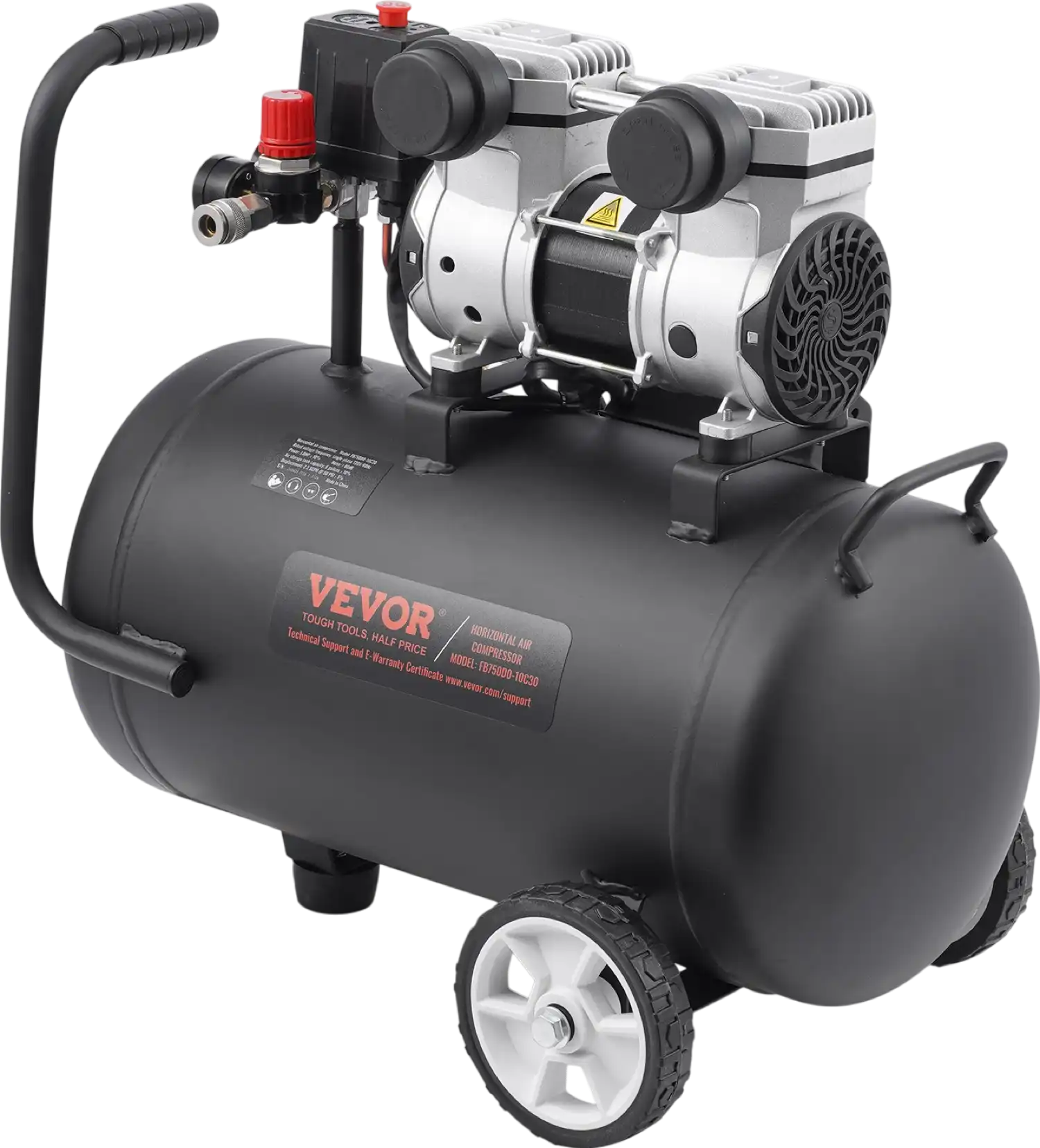 Vevor Air Compressor 8 Gal. Max 120 PSI Oil-Free Horizontal Compact Portable New