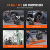 Vevor Air Compressor Compact Portable Oil Free 10 Gal. 2 HP 90 PSI New