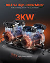Vevor Air Compressor 20 Gal. Max 125 PSI Oil-Free Horizontal Compact Portable New