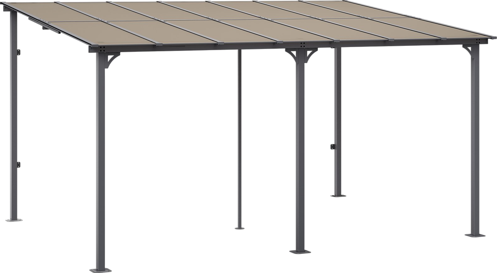 Vevor Lean-To Gazebo for Patio 10' x 14' Hard Top Pergola Aluminum Frame New