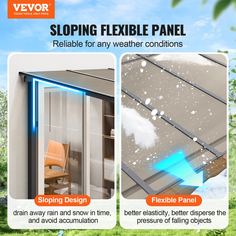 Vevor Lean-To Gazebo for Patio 10' x 10' Hard Top Pergola Aluminum Frame New