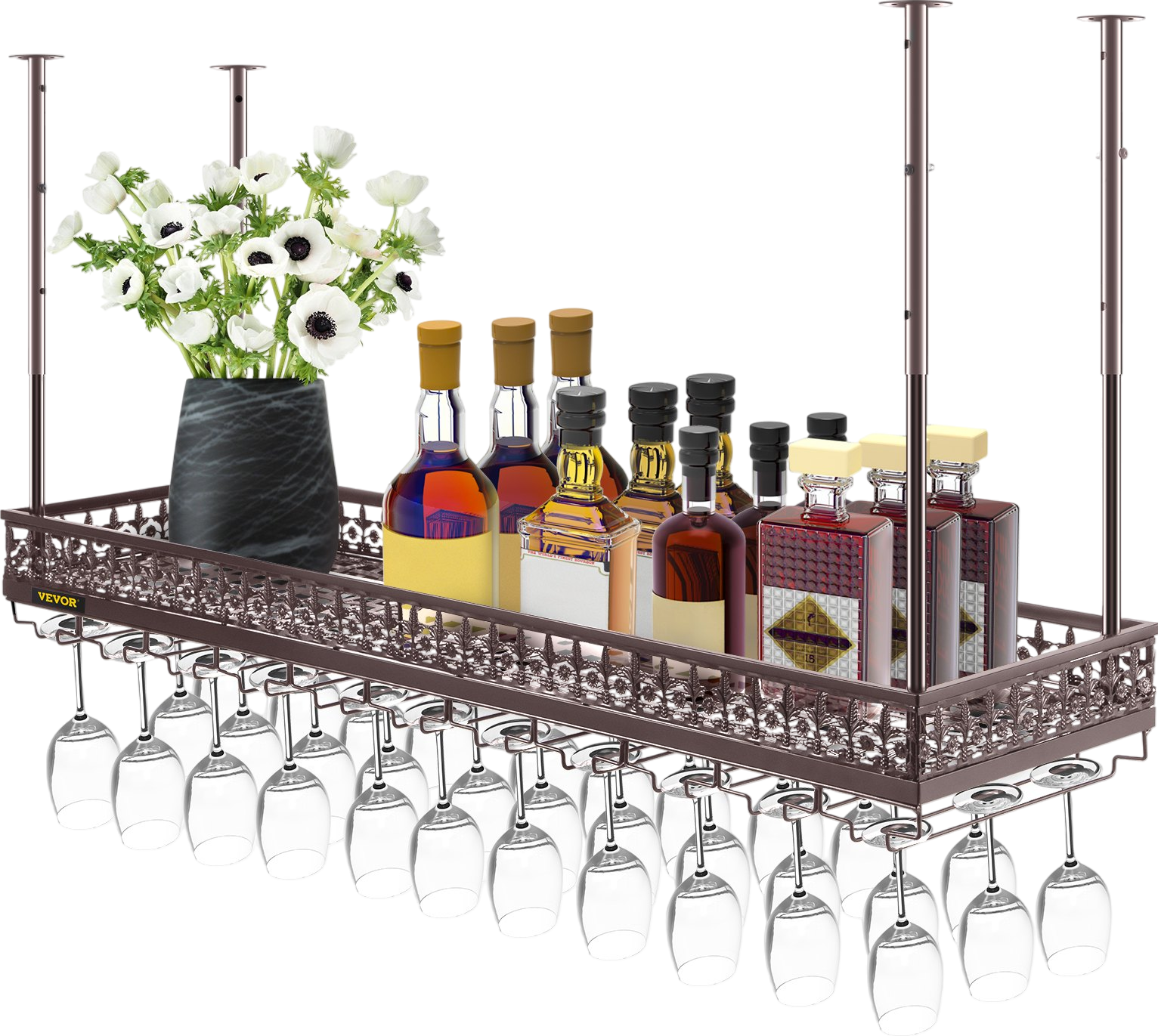 Vevor Ceiling Wine Glass Rack 46.9