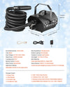 Vevor Snow Machine 1300W Portable Wireless Remote Control New