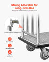 Vevor Hotel Luggage Cart 750 Lbs Platform Truck with Removable Front Frame New