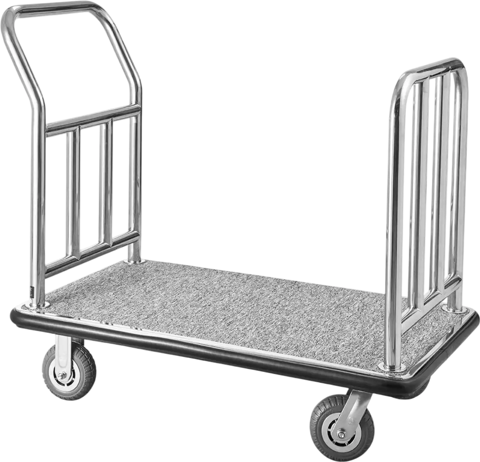 Vevor Hotel Luggage Cart 750 Lbs Platform Truck with Removable Front Frame New
