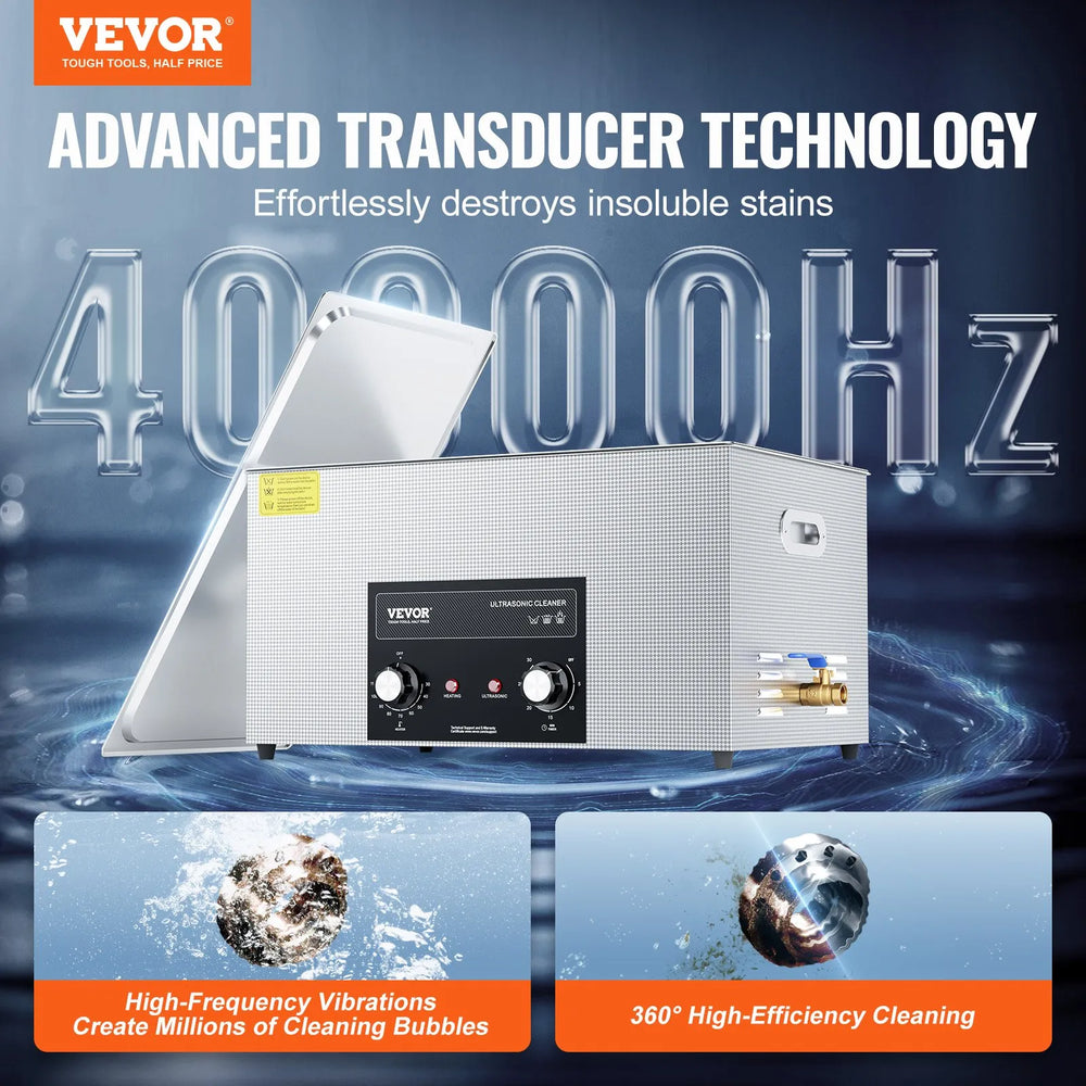 Vevor Ultrasonic Cleaner 22L with Heater and Timer 40kHz 600W New