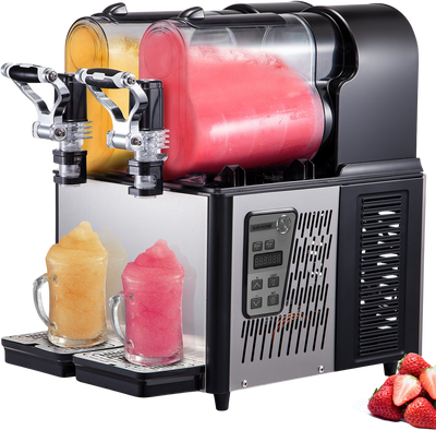 Vevor Commercial Slushy Machine 0.8 Gal. 3L Double Cylinder Frozen Drink Maker 340W New