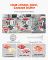 Vevor Electric Meat Grinder Slicer Multifunctional 11 Lbs/Min 700W Stainless Steel Sausage Stuffer New