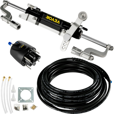 Vevor Hydraulic Outboard Steering Kit 300 HP with Helm Pump for Yamaha Honda Suzuki New