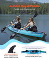 Vevor Inflatable Kayak 2-Person Drop-Stitch Floor 700 lbs. Capacity New