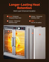 Vevor Electric Hot Box Food Warmer 5-Tier 80-185°F with Water Tray Double Door 750W New