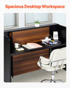 Vevor Reception Desk 62" Front Counter Table with LED Light New