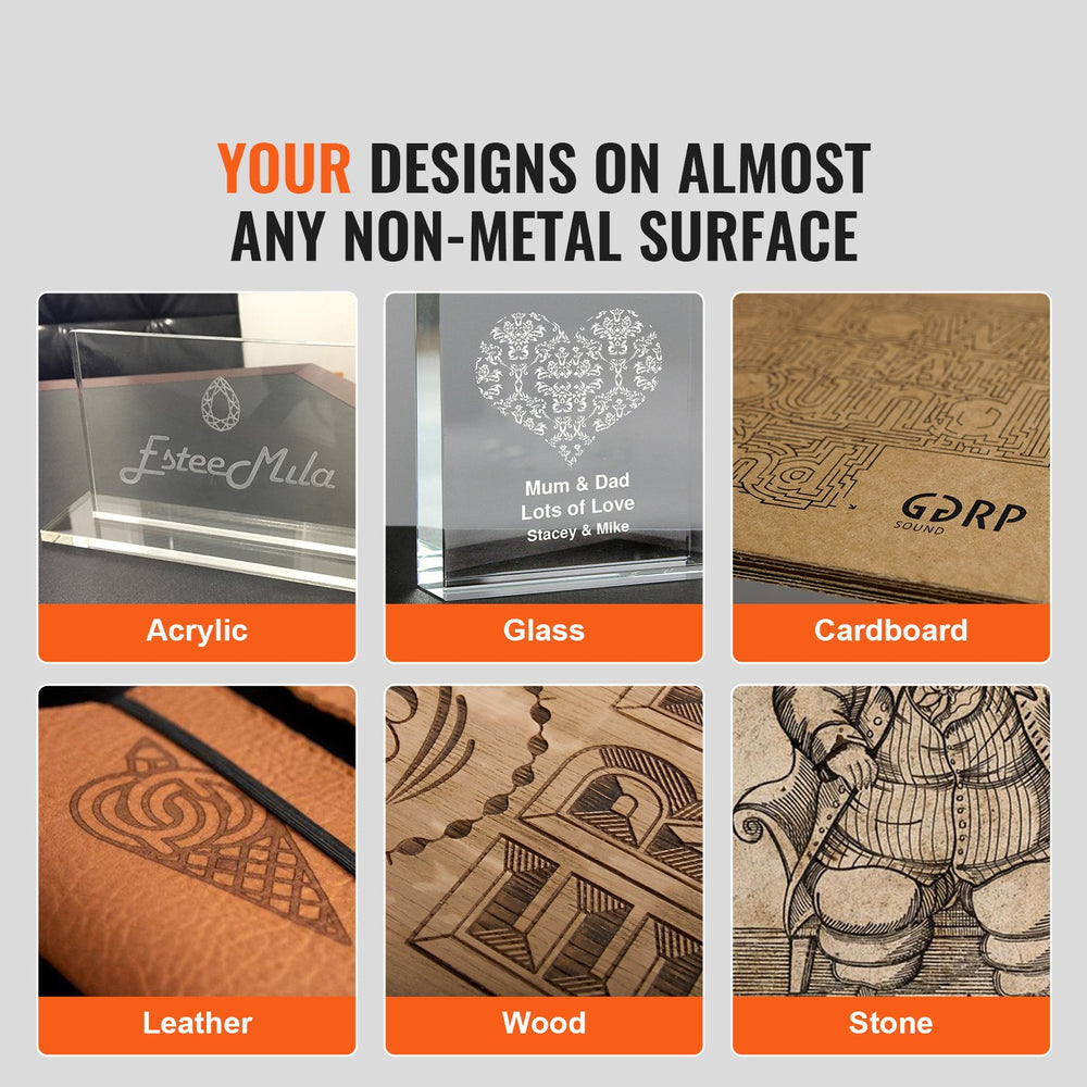 Vevor Laser Engraver 40W Desktop CO2 Laser Cutter Water-Cooled Tube 12" x 8" 11.8 IPS New