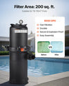 Vevor Cartridge Pool Filter with Valve 9,000 GPH Cleaning System 200 sq. ft New