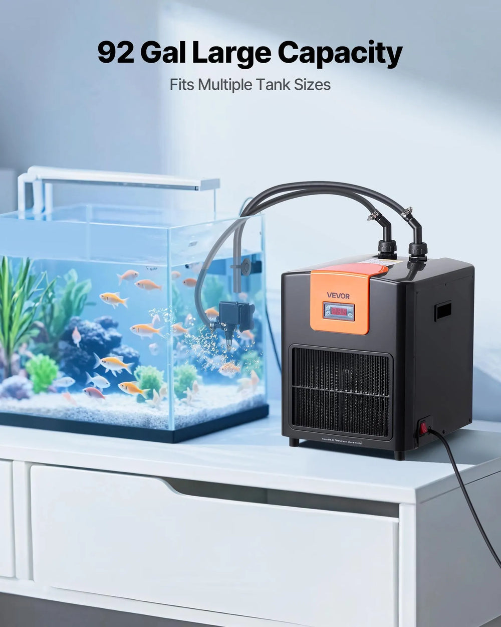 Vevor Aquarium Water Chiller 92 Gallon 1/4 HP Adjustable Temperature New