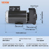 Vevor Spa Hot Tub Pump 56-Frame AC220-240V 2" Port 90° Rotational Interface New