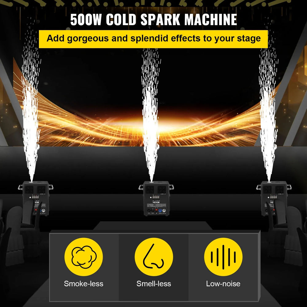 Vevor Cold Spark Machine 500W 5' to 8.2' Special Effects DMX Control 4 Units New