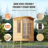 Vevor Far Infrared Wooden Sauna Home Spa for 2 People 1850W New