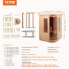 Vevor Far Infrared Wooden Sauna Home Spa for 2 People 1850W New