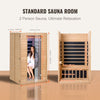 Vevor Far Infrared Wooden Sauna Home Spa for 2 People 1800W New