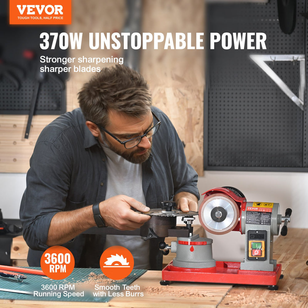 Vevor Circular Saw Blade Sharpener with 6 Centerings 370W 3600RPM New