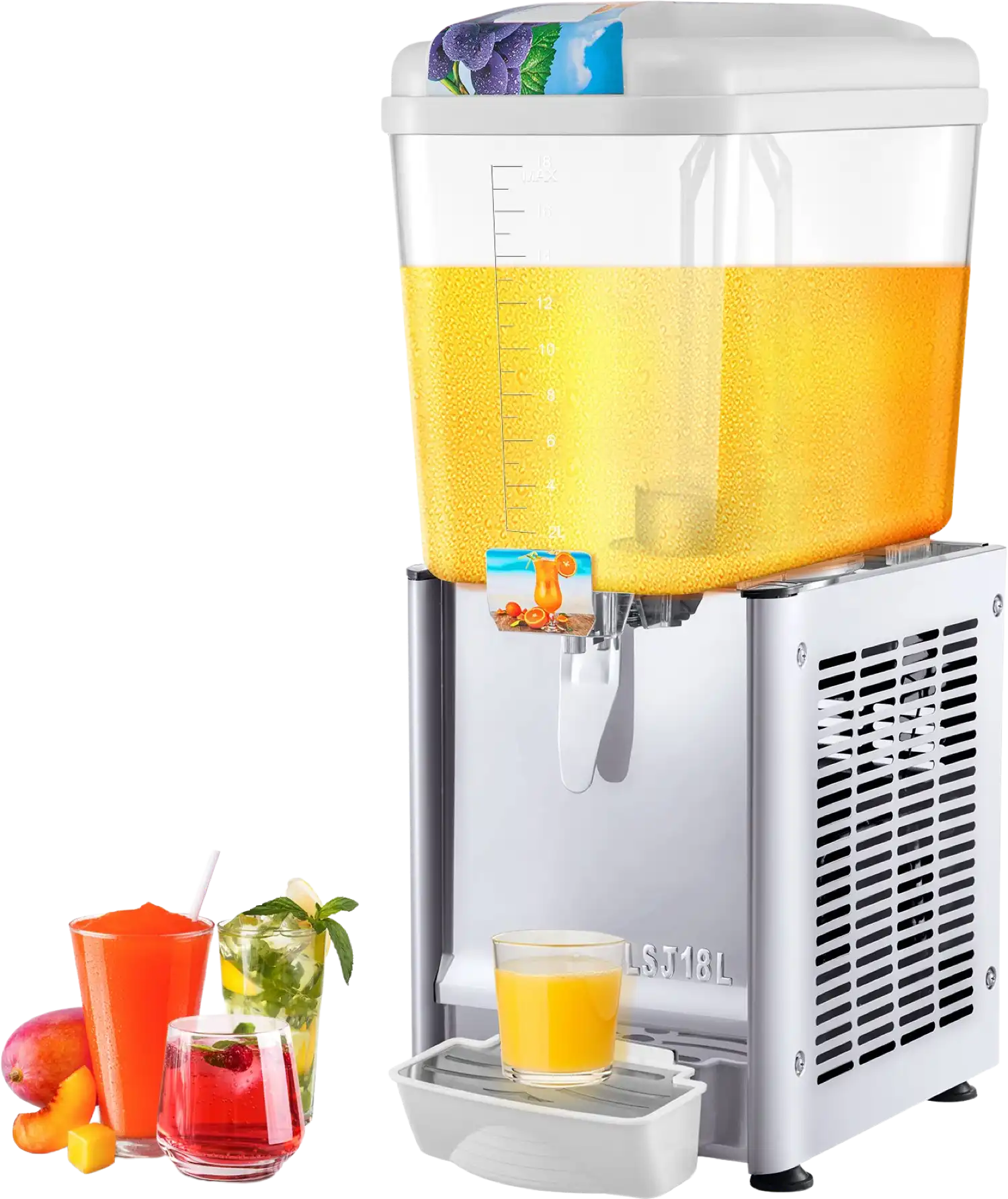 Vevor Commercial Cold Beverage Dispenser 4.8 Gal. 18L 200W Stainless Steel New