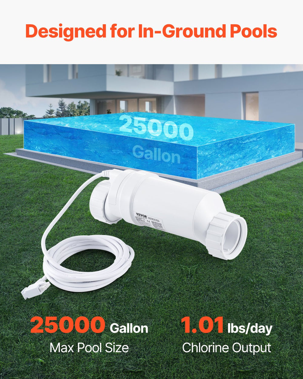 Vevor Salt Water Chlorination System for In-Ground Pools 25,000 Gallons New