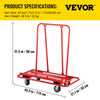 Vevor Drywall Cart 45.3" x 21.7" x 31.5" 1 Ton Load Capacity 5" Wheels Service Dolly New