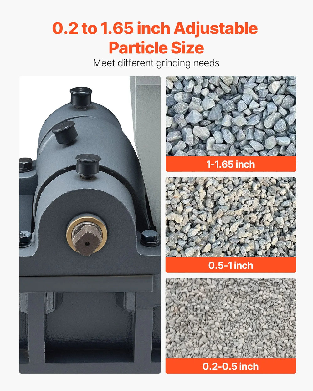 Vevor Rock Stone Crusher Machine 1740 RPM 2200W 220V New