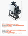 Vevor Rock Crusher Double Rollers 860 kg/h 1740 RPM 1500W 220V New