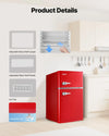 Vevor Mini Fridge with Freezer 3.2 Cu. Ft with Adjustable Temperature New