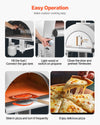 Vevor Outdoor Pizza Oven 26" Dual Fuel Propane and Pellet with Casters New
