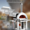 Vevor Outdoor Pizza Oven 22" Portable Pellet/Gas Powered with Casters New