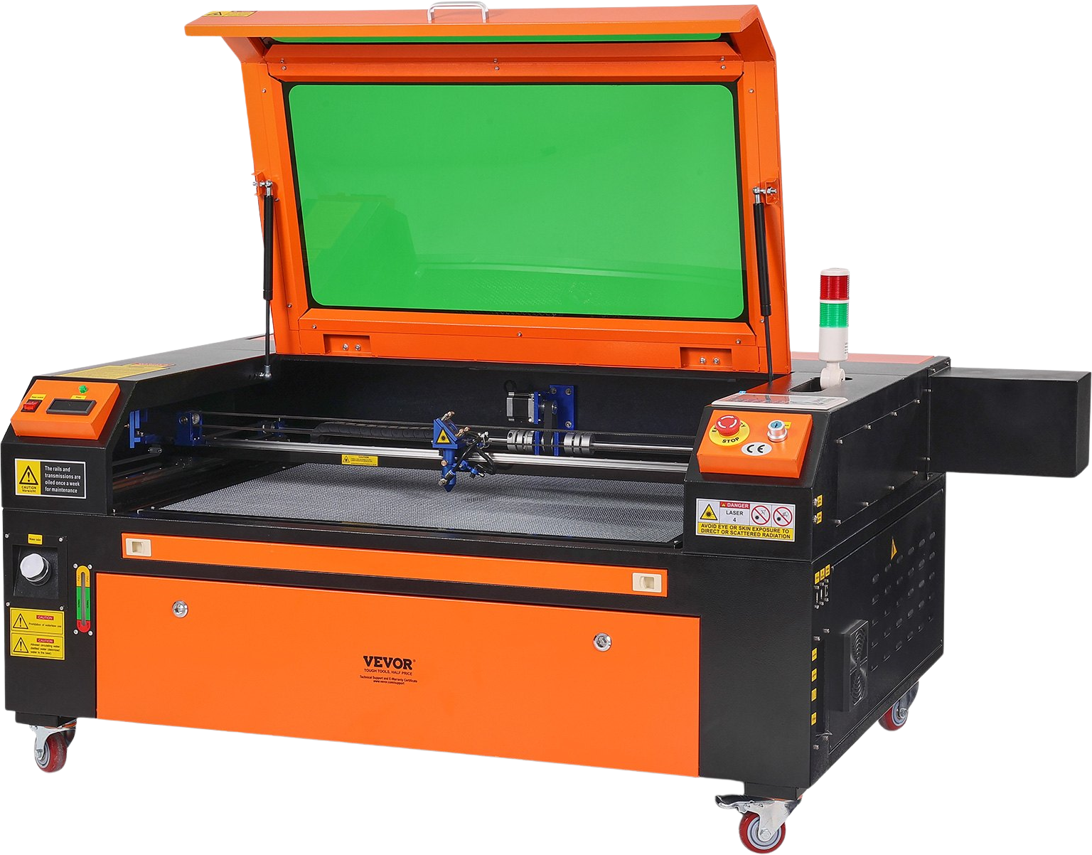 Vevor Laser Engraver 100W CO2 19.7 IPS Laser Cutter Machine with 2-way Pass Air Assist New