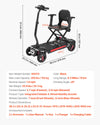 Vevor Mobility Scooter 4 Wheel Manual Folding 24V 3.7 MPH 9.3 Mile Range New