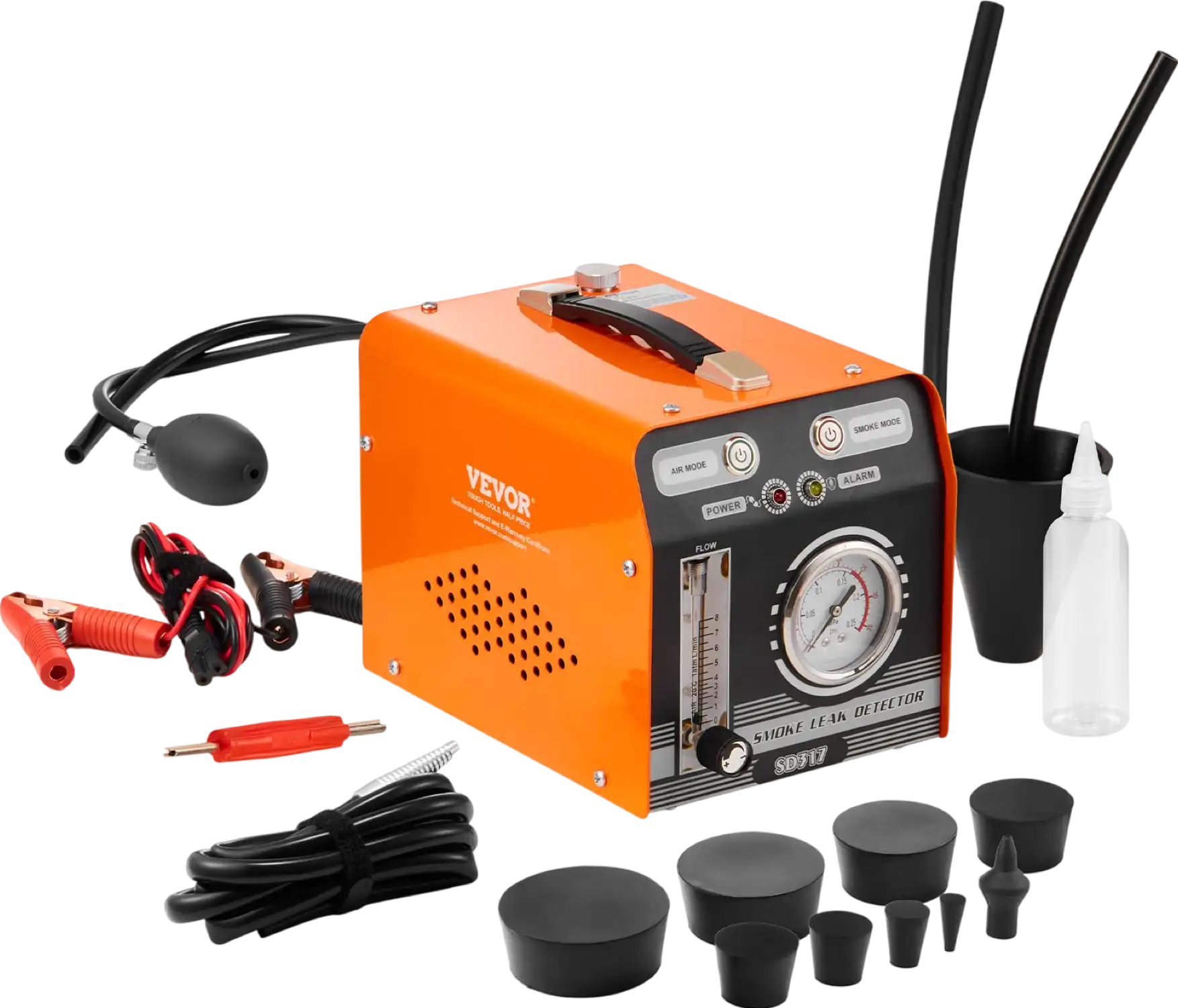 Vevor Automotive Smoke Machine Leak Detector with Pressure Gauge and Flow Meter New
