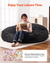 Vevor Bean Bag Chair Dutch Velvet with High-Density Foam Filling Removable Cover New