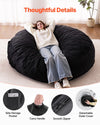 Vevor Bean Bag Chair Dutch Velvet with High-Density Foam Filling Removable Cover New