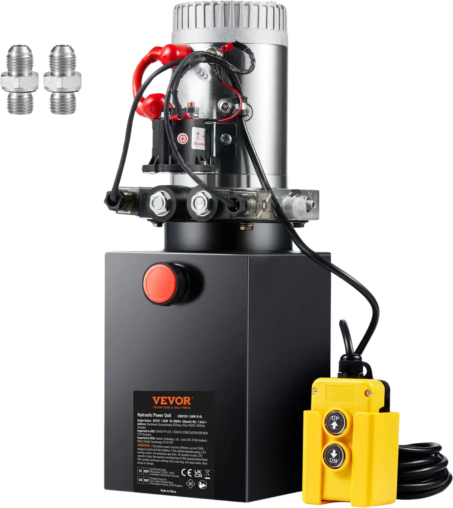 Vevor Hydraulic Pump 6 Quart Double Acting Power Unit 3200 PSI 12V New