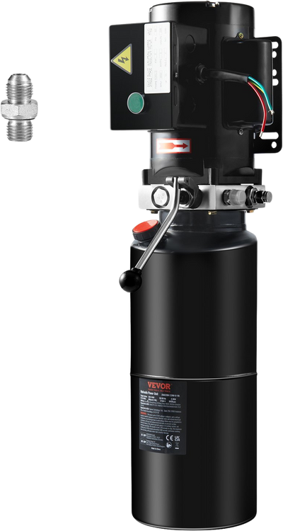 Vevor Hydraulic Pump Single Acting 10 Quart Power Unit 3200 PSI AC 220V New