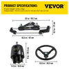 Vevor Hydraulic Boat Steering Kit 300 HP with 13.5" Wheel Helm Pump HK6310A-3 New