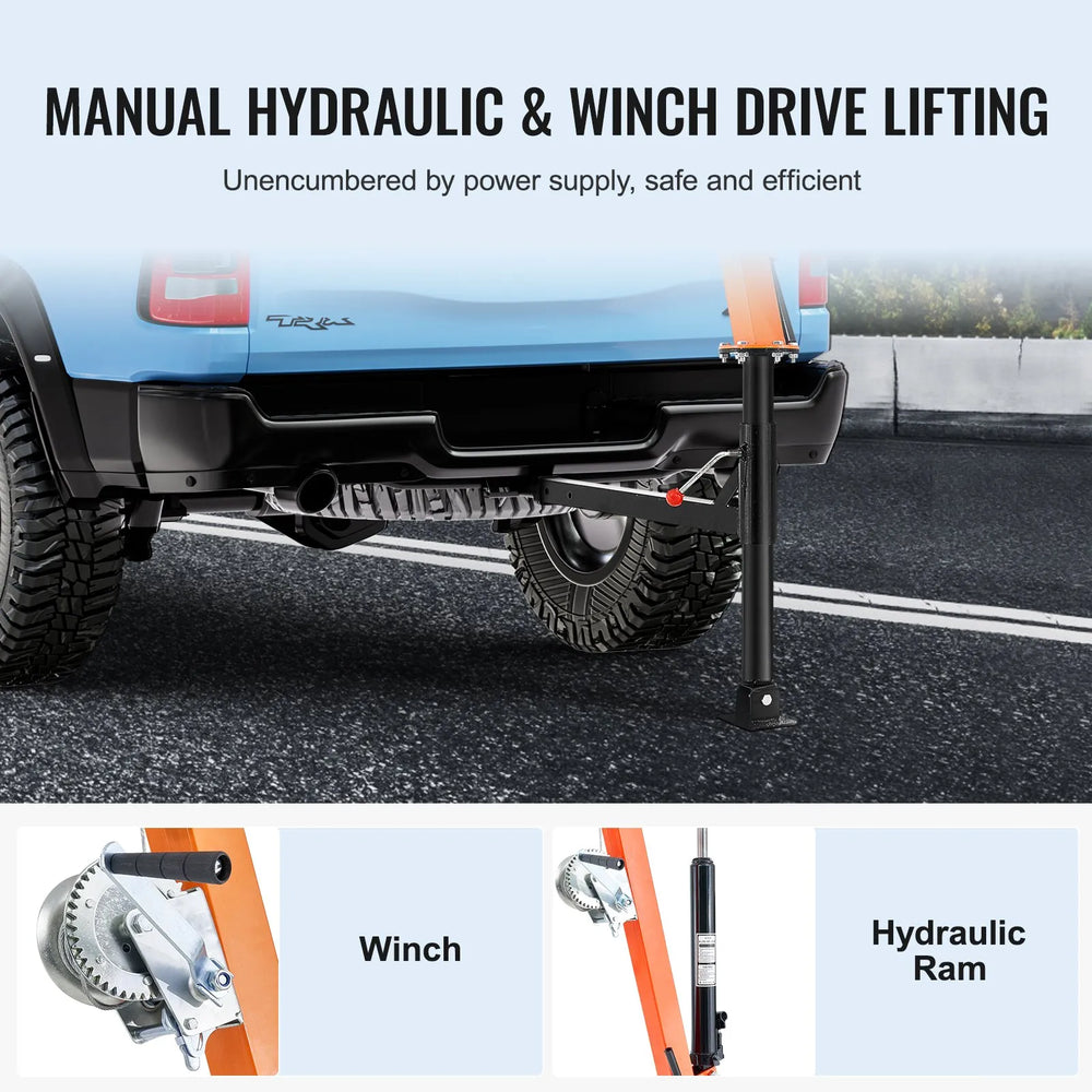 Vevor Hydraulic Crane Hoist for Pickup Truck 360° Rotation 500 Lbs Load Capacity New